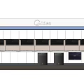 Modern Shopping Mall Retail Counter Design With Display Shelves And Cashier Area