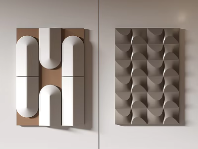 Modern Geometric Wall Decor Art Pieces For Home 3d model