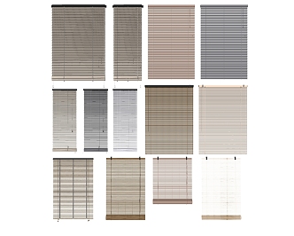 Modern blinds shutter combination 3d model