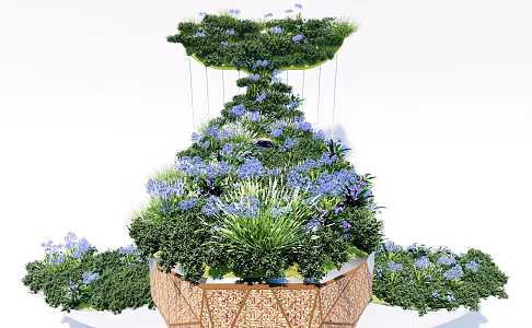 Modern plant landscape beauty device 3d model