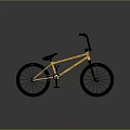 Stylish Gold Frame BMX Bike With Black Handlebars Seat And Wheels
