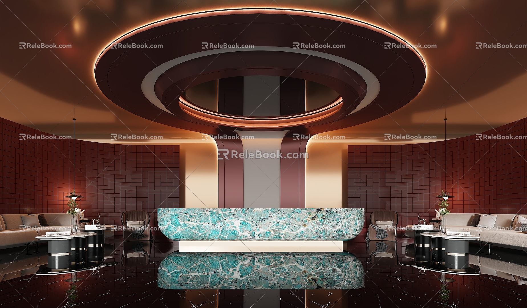 Hotel Lobby Reception model