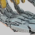 Intricate Golden And Silver Mechanical Hand Sculpture With Touching Palms