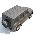 Mercedes G Class SUV With Sleek Gray Exterior And Bold Front Grille Design