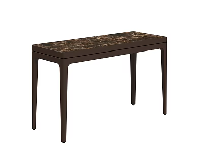 Modern Stool With Dark Brown Frame And Patterned Top Surface Design 3d model