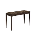 Modern Stool With Dark Brown Frame And Patterned Top Surface Design