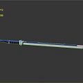 Samurai Sword With Polished Metal Blade And Traditional Hilt On Dark Background