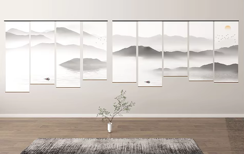 Screen window blinds dream curtains 3d model