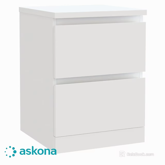 Modern White Chest of Drawers With Simple Design And Storage Functionality 3d model 