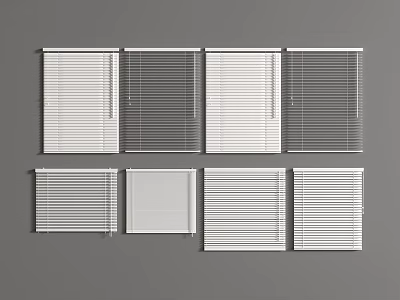Modern venetian blinds curtain blackout curtain pull curtain lifting curtain 3d model