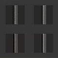 Concrete Construction Barriers Featuring Holes And Flat Base Design Four Units Arranged On Black Surface