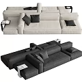 poliform modern multi-person sofa double-sided sofa module sofa living room fabric sofa 3d model