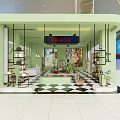 Prada Luxury Clothing Store Interior With Display Shelves And Fashion Apparel