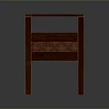 Brown Wooden Dining Chair With Upholstered Seat Armrests And Simple Design