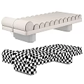 Modern sofa stool chaise 3d model