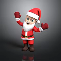 3D Rendered Cheerful Santa Claus Waving With Red Outfit And Santa Hat