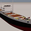 Large Yacht With Black Red Hull White Superstructure On Blue Water Deck And Masts