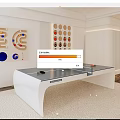 Modern Ping Pong Table With Colorful Wall Decor And Sports Equipment Setup
