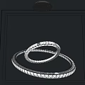 Elegant Modern Double Ring Crystal Chandelier with Transparent Crystals Suspended Design