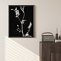 French black and white painting 3d model