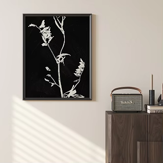 French black and white painting 3d model