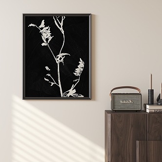 French black and white painting 3d model