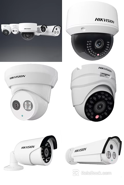 HIKVISION Projection Monitoring Dome CCTV Cameras With Infrared High Definition Surveillance Features 3d model 