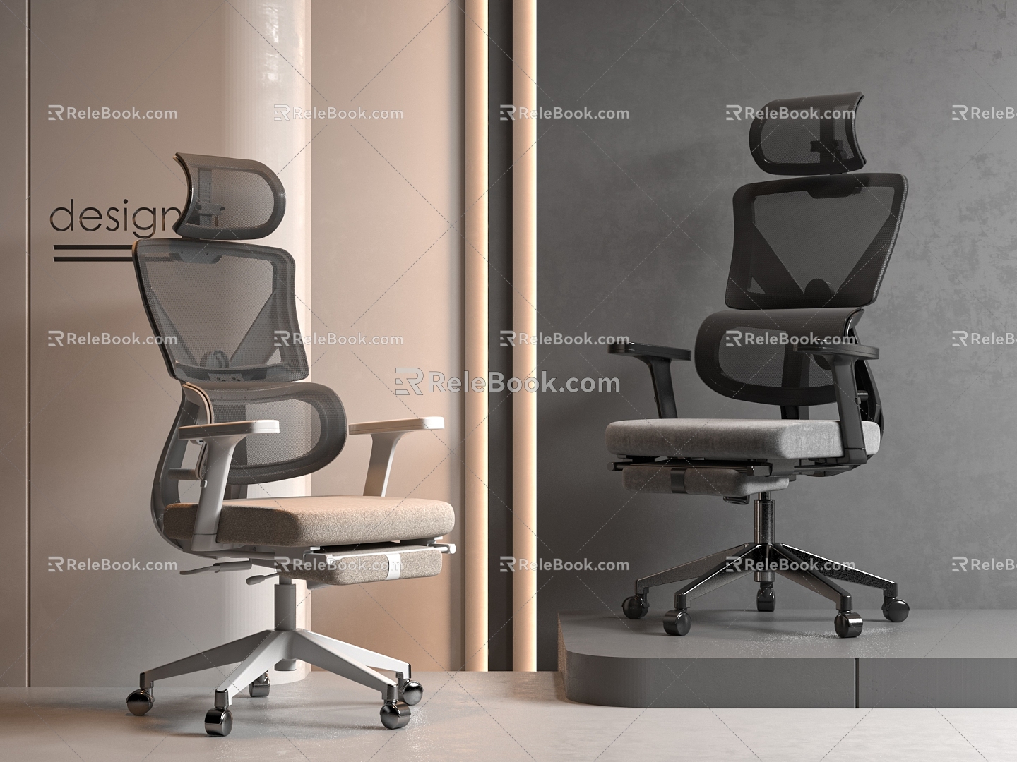 Modern Office Chair Boss Chair Conference Chair 3d model