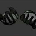 Household Protective Work Gloves with Gray White and Black Design and Light Green Cuffs