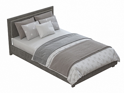 Modern Single Bed 3d model