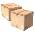 Modern carton box packing box packing box kraft carton box paper box corrugated paper express box logistics box 3d model