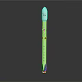 White SpaceX Rocket Model With Blue Logo And Detailed Design Features 3d model