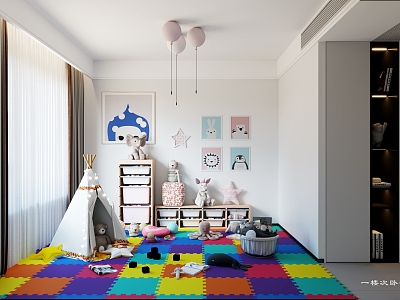 Children's Activity Room Modern Entertainment Room model