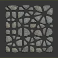 Natural Gray Irregular Shaped Stones With Rough Texture On Dark Background