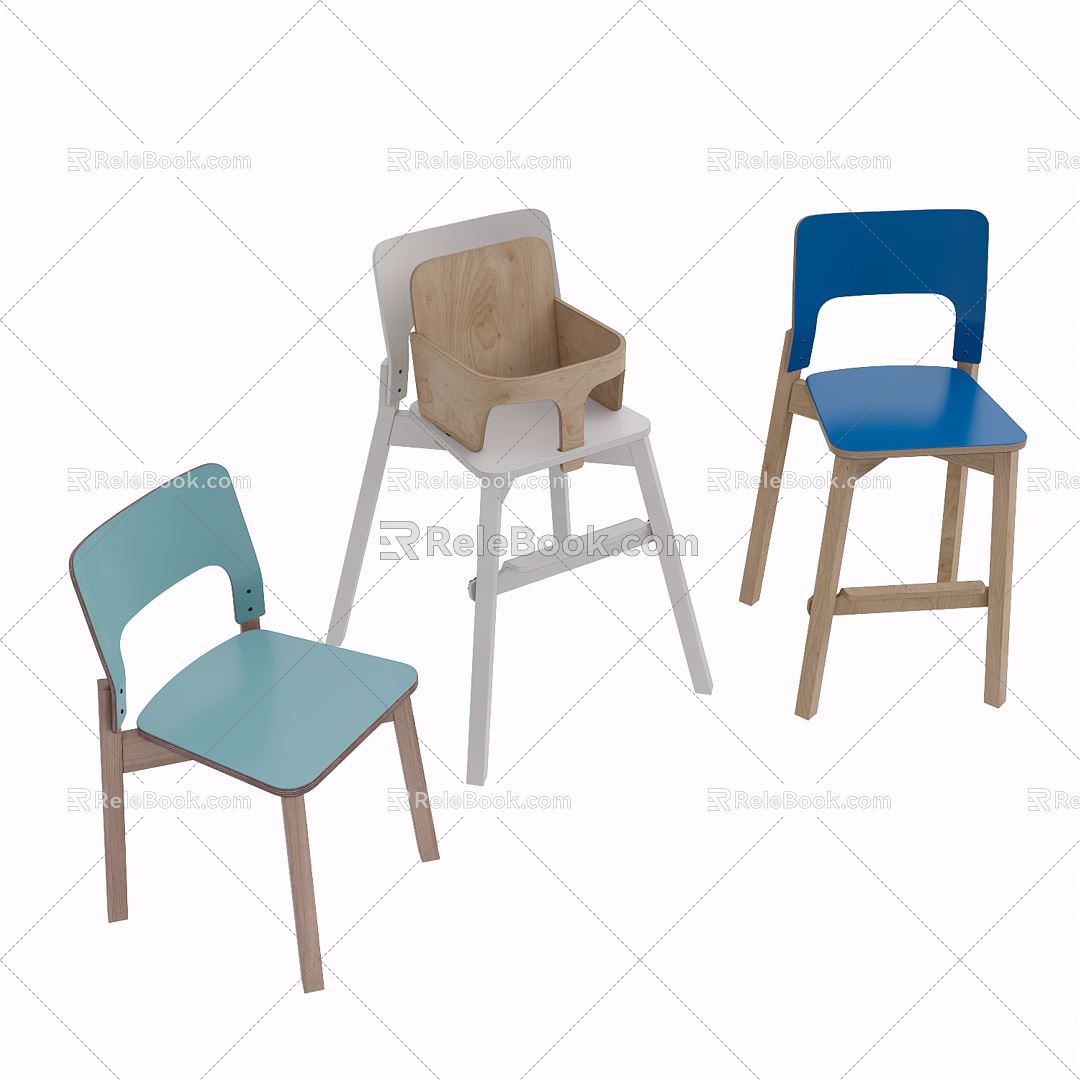 Modern children's chair 3d model