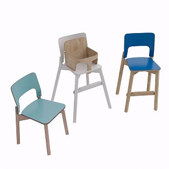 Modern children's chair 3d model