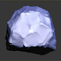 Blue Diamond Gemstone With Faceted Shiny Surface And Reflective Transparent Sparkle