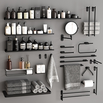 Bathroom Supplies Modern Toiletries 3d model