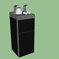 Black Vertical Daily Use Appliances With Water Dispenser And Storage Cabinets