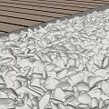 Natural Smooth Rockery Stones For Garden Landscaping With Irregular Shapes And White Pebbles