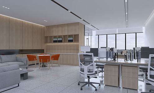 Modern Public Office Administrative Comprehensive Office 3d model