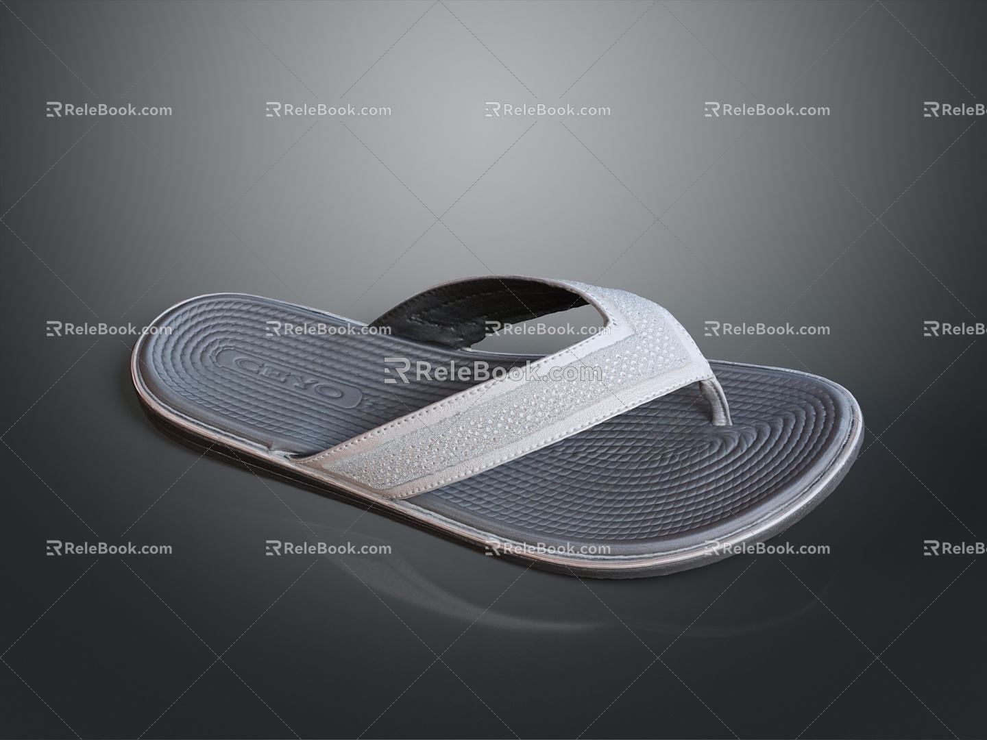 Plastic Slippers Flat Floor Slippers Leather Slippers Casual Slippers Slippers Sandals Beach Shoes Bubble Shoes 3d model