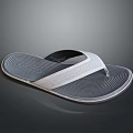 Gray and White Flip Flops with Textured Sole and Comfortable Strap for Daily Use