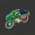 Motorcycle Two-wheeled Motorcycle Cross-country Motorcycle Road Race Motorcycle Motor Vehicle Transport 3d model