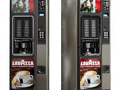 Lavazza Automatic Coffee Vending Machine With Freshly Brewed Coffee Commercial Kitchen Appliance 3d model
