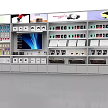 Display Cabinet Shelf Mobile Phone Cabinet Tide Cabinet Smart Cabinet Projector Router Camera Mobile Phone Shell Protective Film Headset Keyboard Label Projection Curtain 3d model