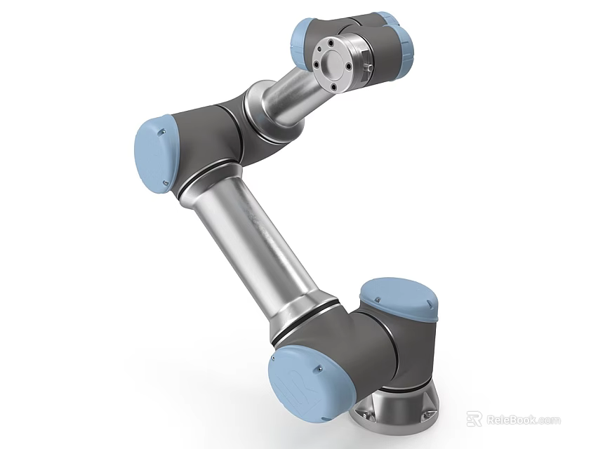 Smart Robotic Arm With Silver Blue Joints And Flexible Structure Design 3d model 