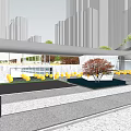 Modern Sales Office Building Sales Office Demonstration Building 3d model