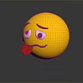 Expression package WeChat expression package cartoon expression cartoon face emoticon Yan text 3d model