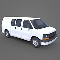 White Cargo Van With Multiple Side Windows And Modern Exterior Design